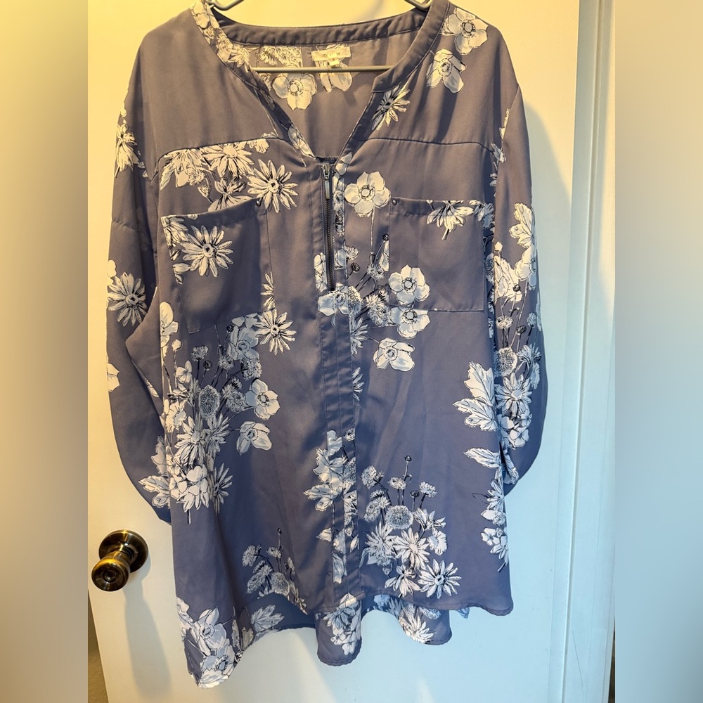 Floral Button-Up Blouse